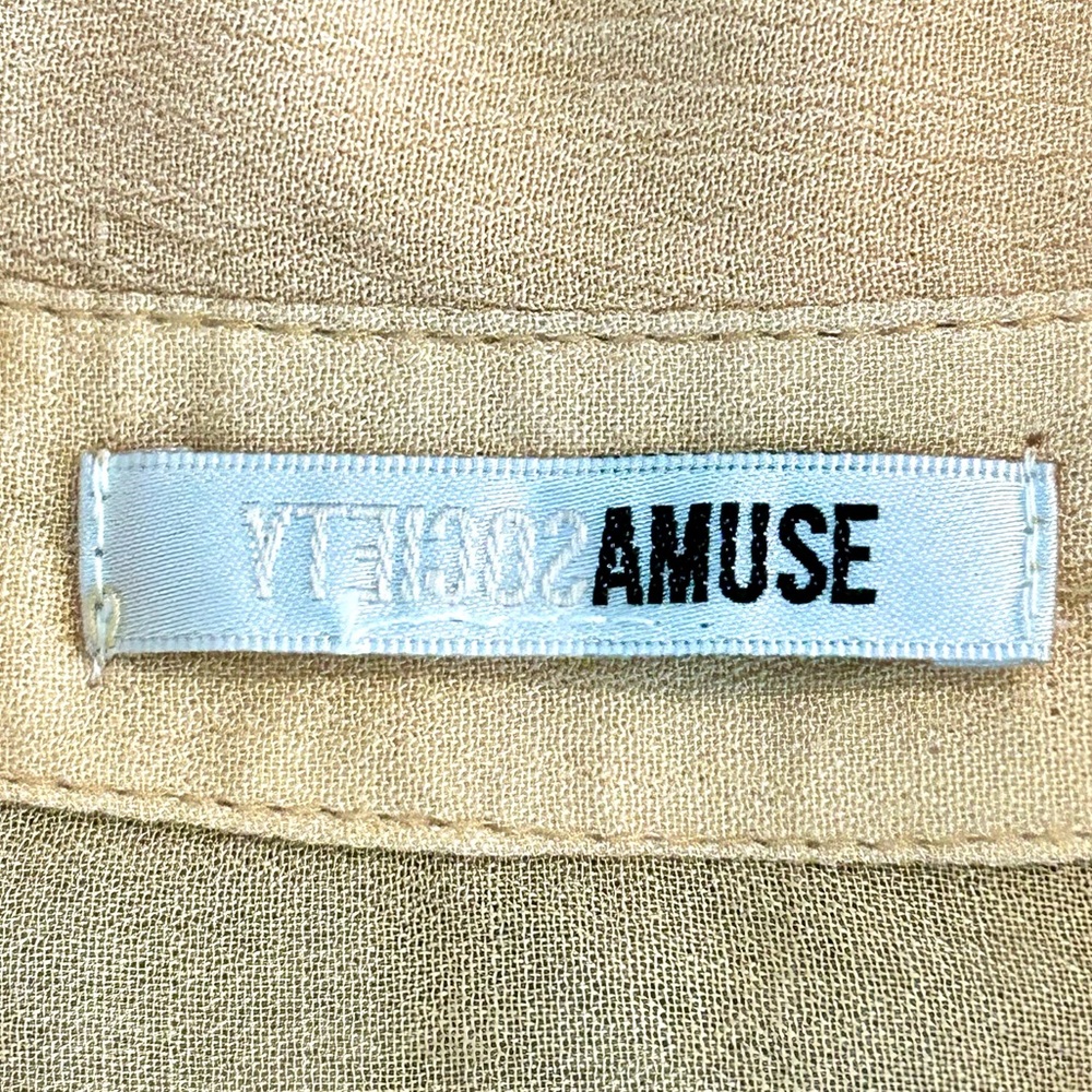 Amuse Society Peach Covered Button Blouse - Picture 4 of 10